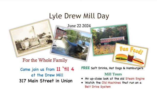 Ad for Lyle Drew Mill Day 2025 June 22